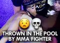 ‪@bravemmaf‬’s MMA beast throw kid in pool
