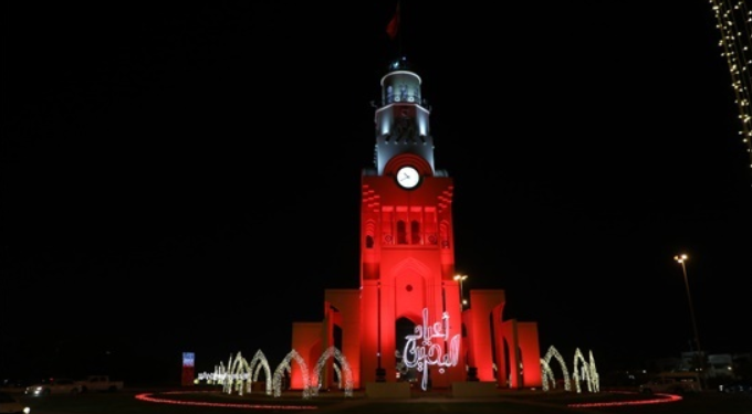 Southern Area Municipality decorates key locations for Bahrain National Day celebrations